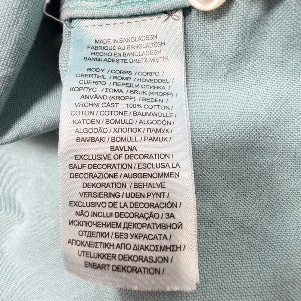 Polo Ralph Lauren Button Front Shirt Mens 3XB Aqua Blue Cotton Classic Fit